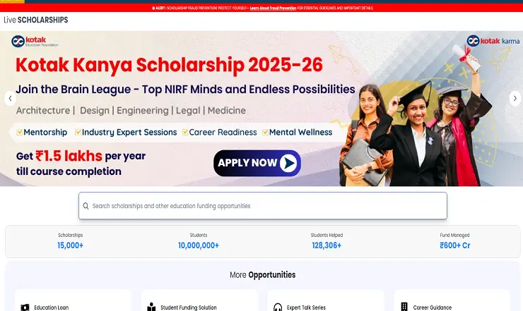Kotak Kanya Scholarship 2025-26