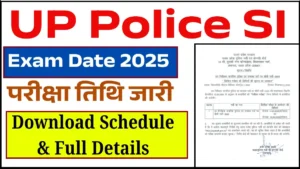 UP Police SI Exam Date 2026