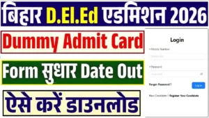 Bihar DELED Dummy Admit Card 2026