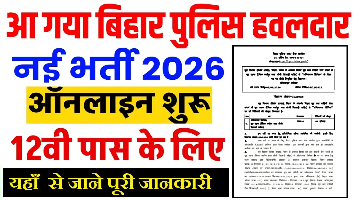 Bihar Home Guard Havaldar Clerk Vacancy 2026