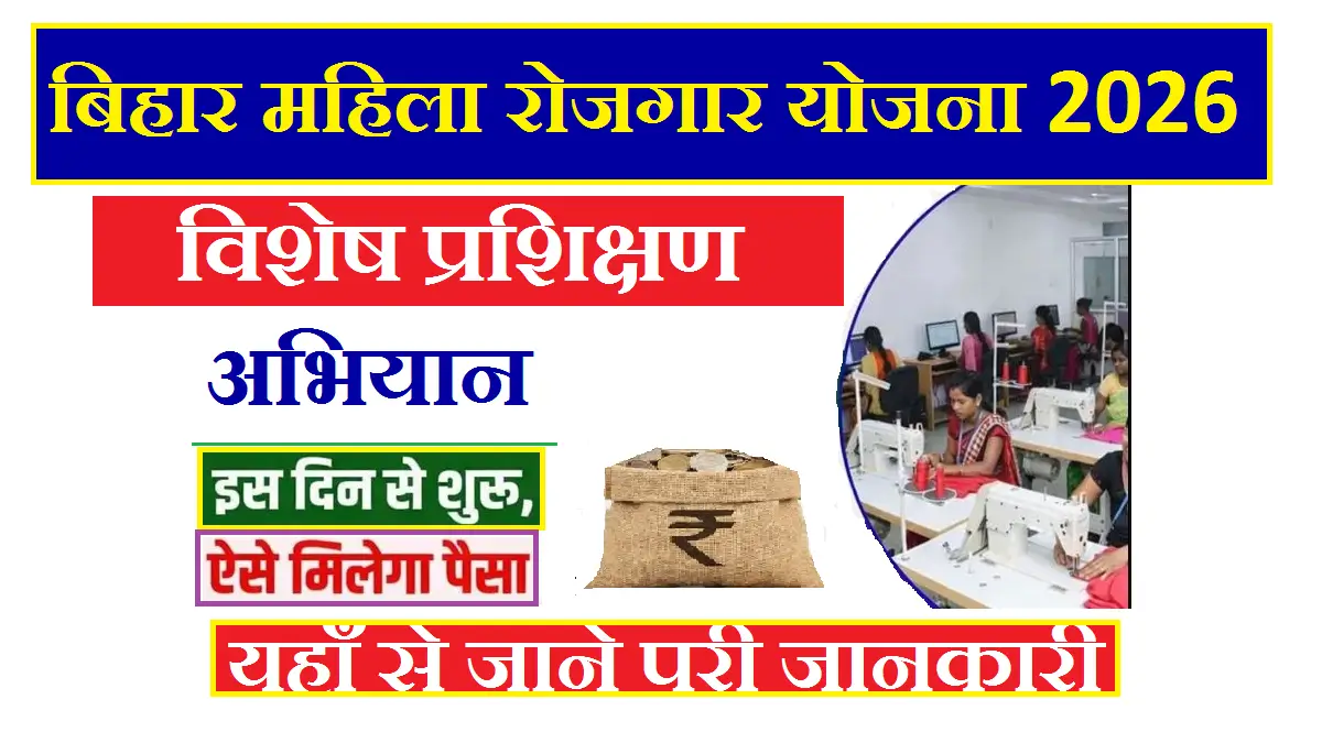 Mahila Rojgar Yojana 2 Lakh Training Date 2026