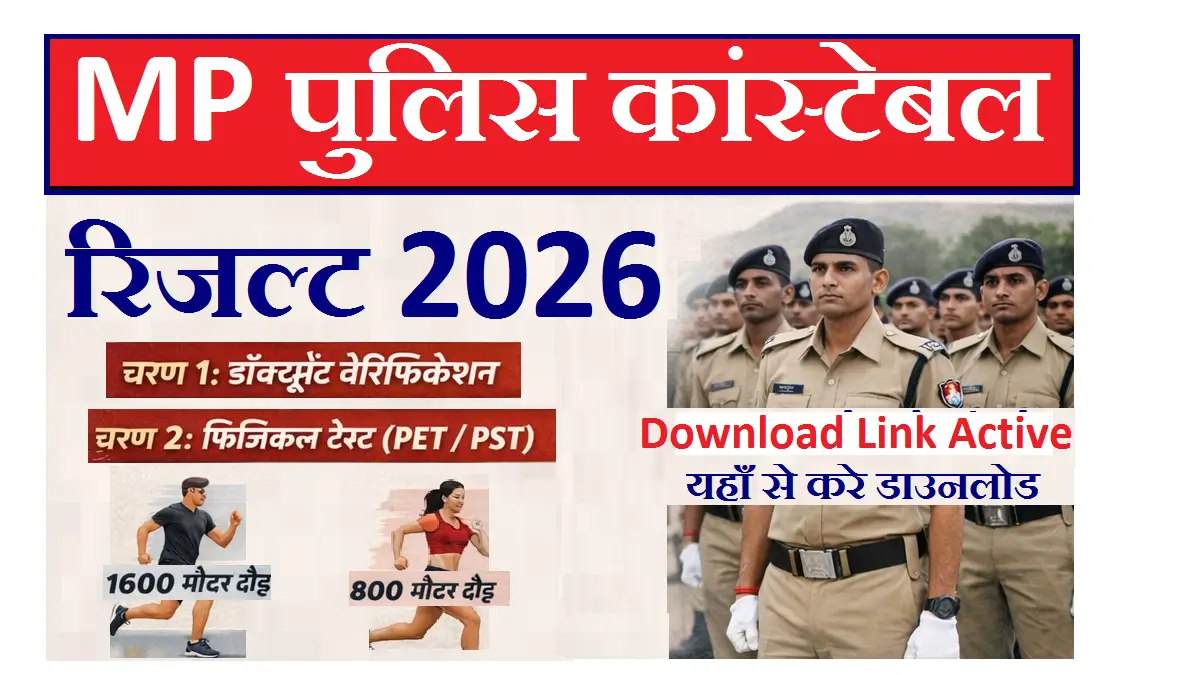 MP Police Constable Result 2026