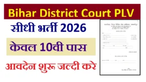 Bihar District Court PLV Recruitment 2026