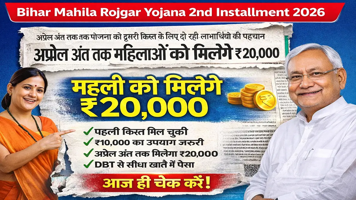Bihar Mahila Rojgar Yojana 2nd Installment 2026
