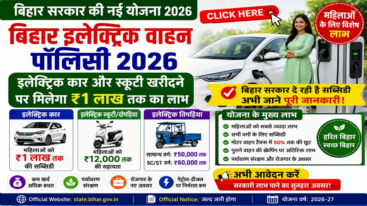 Bihar Electric Vehicle Policy 2026